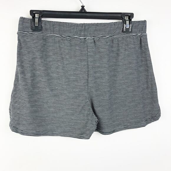 Derek Heart Womens Henley Long Sleeve Striped Pajama Short Set Small Black NWT - Picture 9 of 11